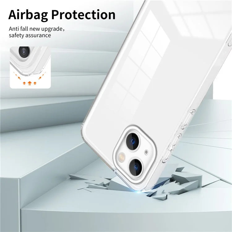 For iPhone 15 Case TPU+PC Clear Back Lens Protection Cellphone Cover