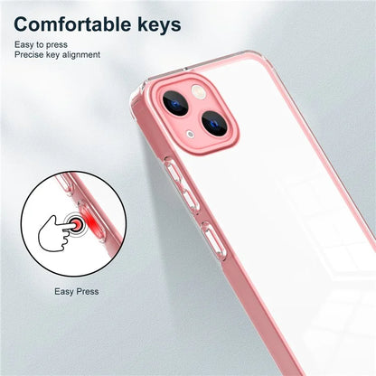 For iPhone 15 Case TPU+PC Clear Back Lens Protection Cellphone Cover