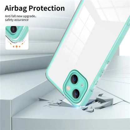 For iPhone 15 Case TPU+PC Clear Back Lens Protection Cellphone Cover