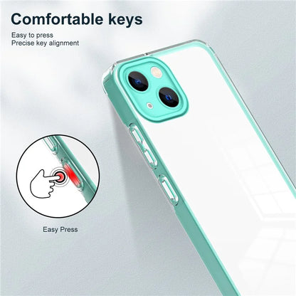 For iPhone 15 Case TPU+PC Clear Back Lens Protection Cellphone Cover