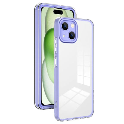 For iPhone 15 Case TPU+PC Clear Back Lens Protection Cellphone Cover