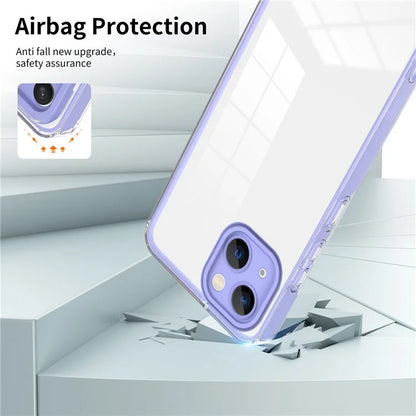 For iPhone 15 Case TPU+PC Clear Back Lens Protection Cellphone Cover