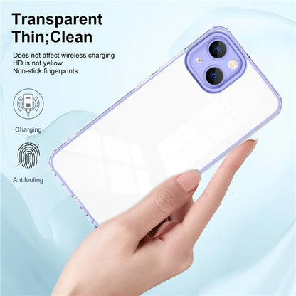 For iPhone 15 Case TPU+PC Clear Back Lens Protection Cellphone Cover