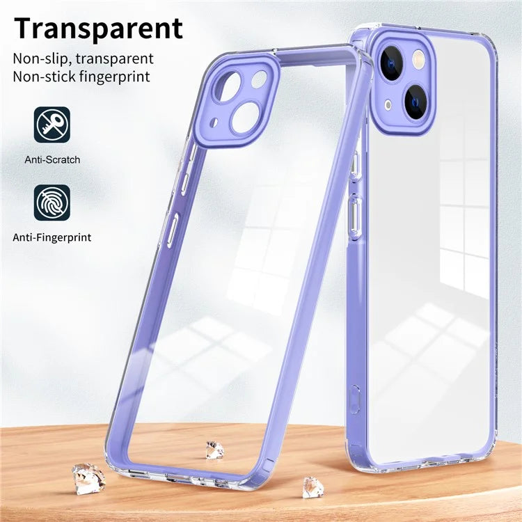 For iPhone 15 Case TPU+PC Clear Back Lens Protection Cellphone Cover