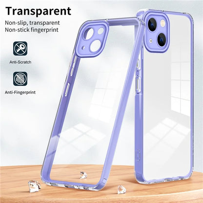 For iPhone 15 Case TPU+PC Clear Back Lens Protection Cellphone Cover