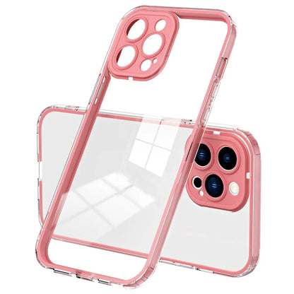 For iPhone 15 Pro Case TPU+PC Color Frame Anti-scratch Clear Phone Cover
