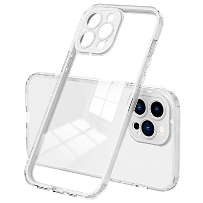 For iPhone 15 Pro Max Case TPU + PC Transparent Smartphone Anti-drop Cover