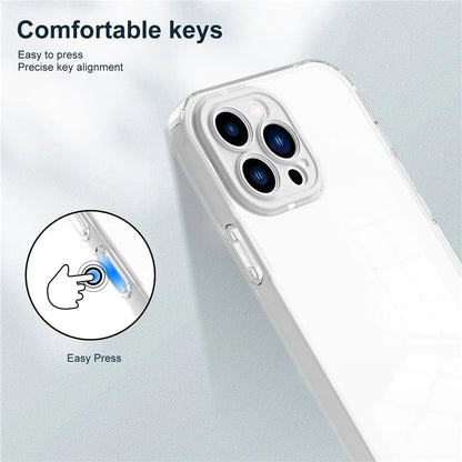 For iPhone 15 Pro Max Case TPU + PC Transparent Smartphone Anti-drop Cover