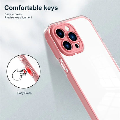 For iPhone 15 Pro Max Case TPU + PC Transparent Smartphone Anti-drop Cover