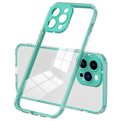For iPhone 15 Pro Max Case TPU + PC Transparent Smartphone Anti-drop Cover
