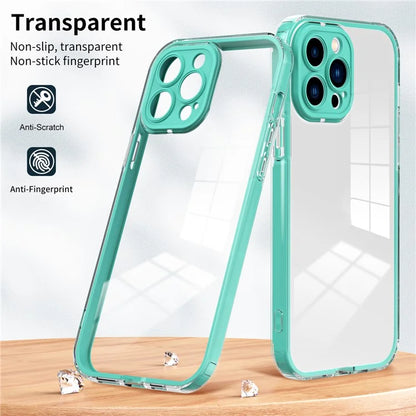 For iPhone 15 Pro Max Case TPU + PC Transparent Smartphone Anti-drop Cover