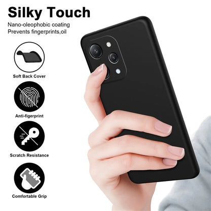 For Xiaomi Redmi 12 4G Cover Fiber Lining Anti-collision 2.2mm TPU Phone Case