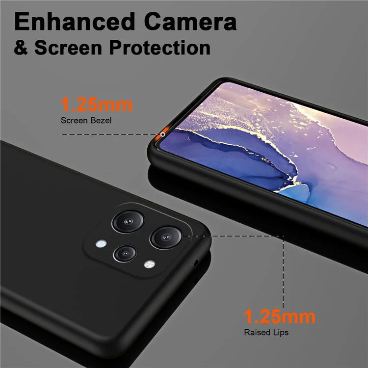 For Xiaomi Redmi 12 4G Cover Fiber Lining Anti-collision 2.2mm TPU Phone Case
