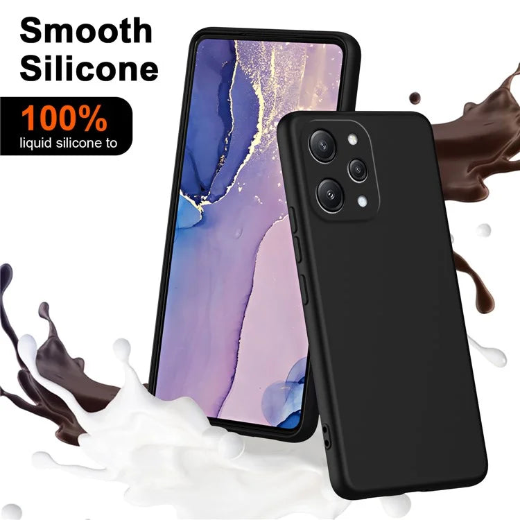 For Xiaomi Redmi 12 4G Cover Fiber Lining Anti-collision 2.2mm TPU Phone Case
