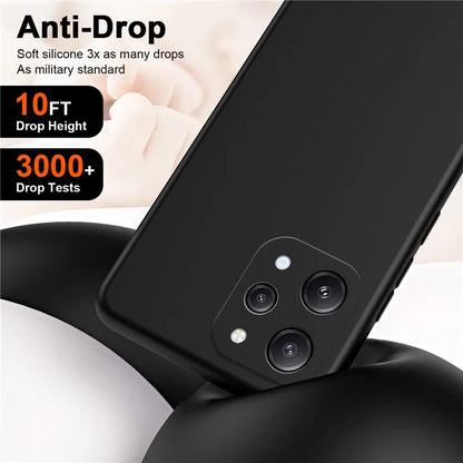 For Xiaomi Redmi 12 4G Cover Fiber Lining Anti-collision 2.2mm TPU Phone Case