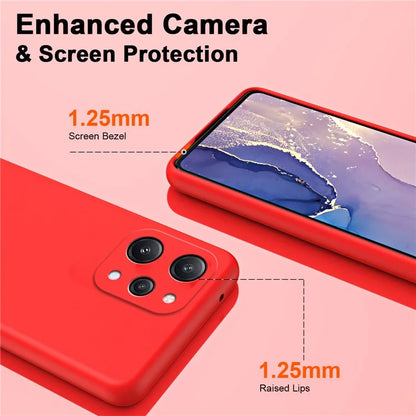 For Xiaomi Redmi 12 4G Cover Fiber Lining Anti-collision 2.2mm TPU Phone Case