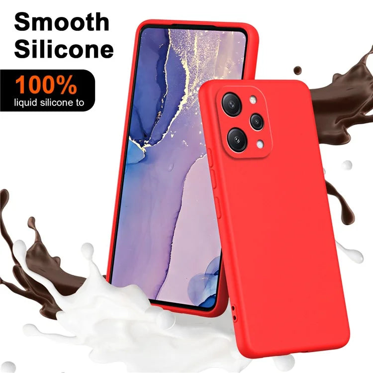 For Xiaomi Redmi 12 4G Cover Fiber Lining Anti-collision 2.2mm TPU Phone Case