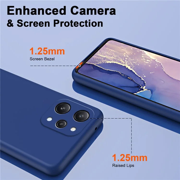 For Xiaomi Redmi 12 4G Cover Fiber Lining Anti-collision 2.2mm TPU Phone Case