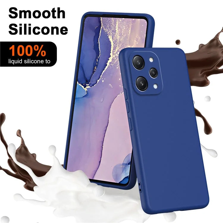 For Xiaomi Redmi 12 4G Cover Fiber Lining Anti-collision 2.2mm TPU Phone Case