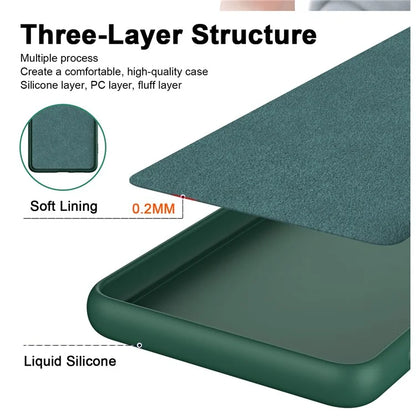 For Xiaomi Redmi 12 4G Cover Fiber Lining Anti-collision 2.2mm TPU Phone Case