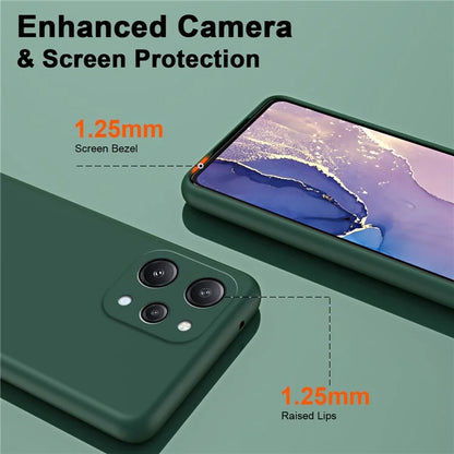 For Xiaomi Redmi 12 4G Cover Fiber Lining Anti-collision 2.2mm TPU Phone Case