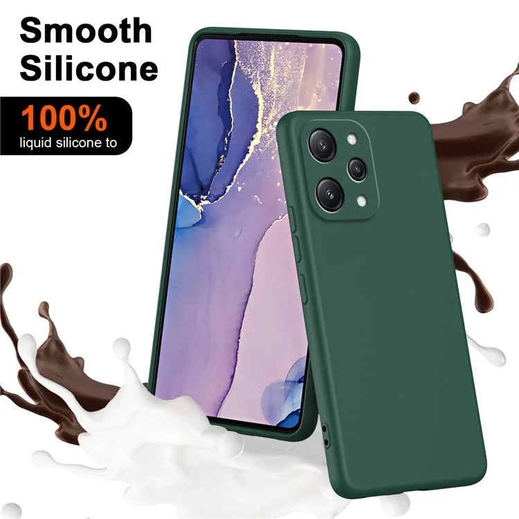 For Xiaomi Redmi 12 4G Cover Fiber Lining Anti-collision 2.2mm TPU Phone Case