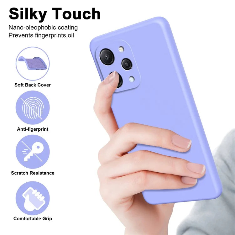 For Xiaomi Redmi 12 4G Cover Fiber Lining Anti-collision 2.2mm TPU Phone Case