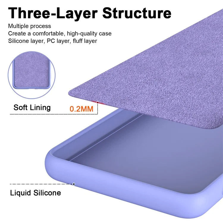 For Xiaomi Redmi 12 4G Cover Fiber Lining Anti-collision 2.2mm TPU Phone Case