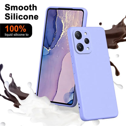 For Xiaomi Redmi 12 4G Cover Fiber Lining Anti-collision 2.2mm TPU Phone Case