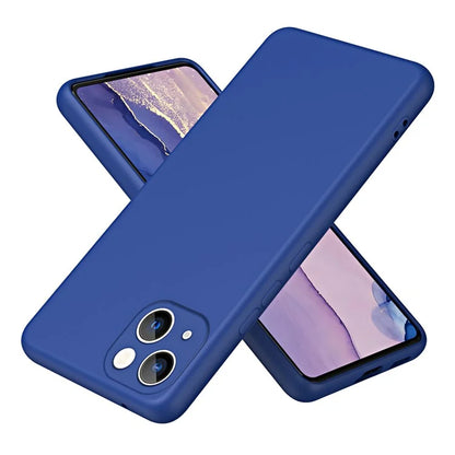 For iPhone 15 Plus Phone Case Rubberized Soft TPU Fiber Lining Back Cover