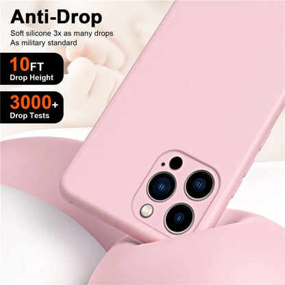 For iPhone 15 Pro Max Cover Fiber Lining 2.2mm TPU Phone Protective Case