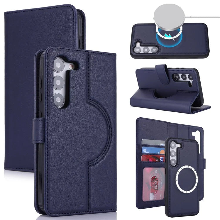 For Samsung Galaxy S23 Case Compatible with MagSafe Detachable PU Leather Flip Phone Cover