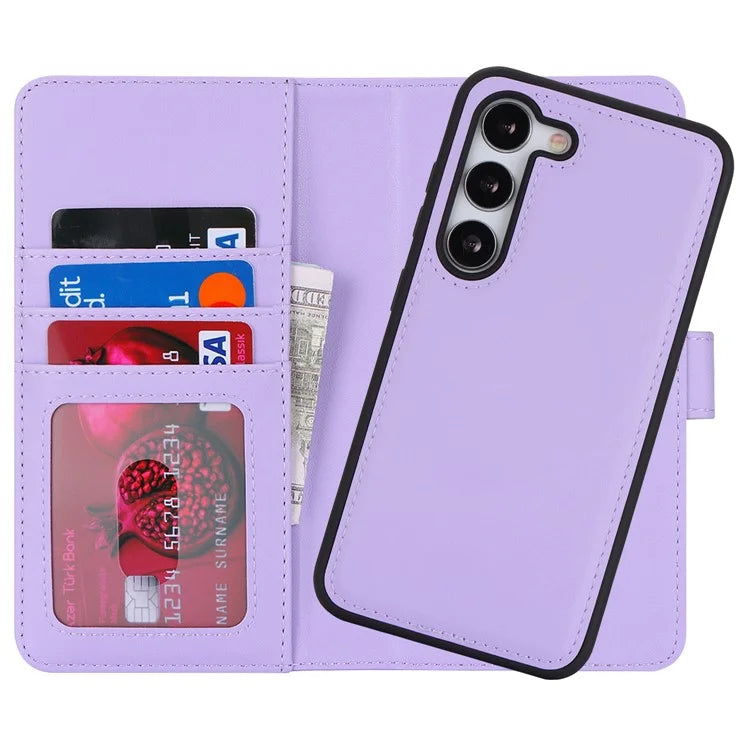 For Samsung Galaxy S23 Case Compatible with MagSafe Detachable PU Leather Flip Phone Cover