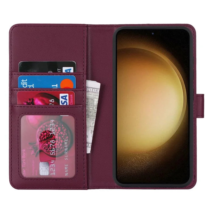 For Samsung Galaxy S23 Case Compatible with MagSafe Detachable PU Leather Flip Phone Cover