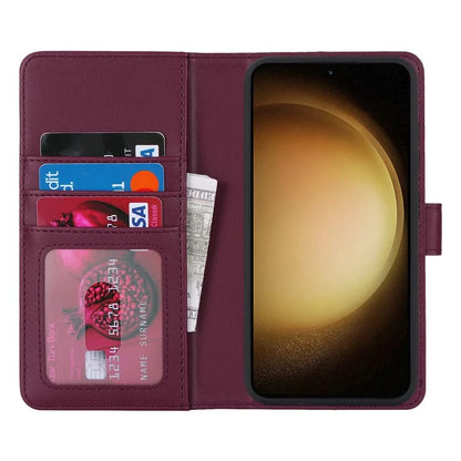 For Samsung Galaxy S23 Case Compatible with MagSafe Detachable PU Leather Flip Phone Cover