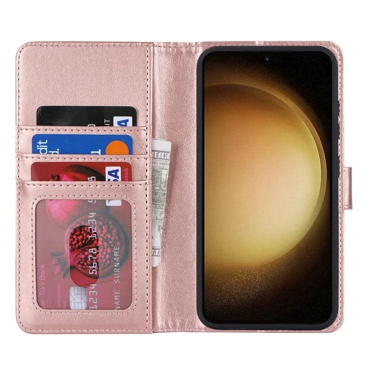 For Samsung Galaxy S23 Case Compatible with MagSafe Detachable PU Leather Flip Phone Cover