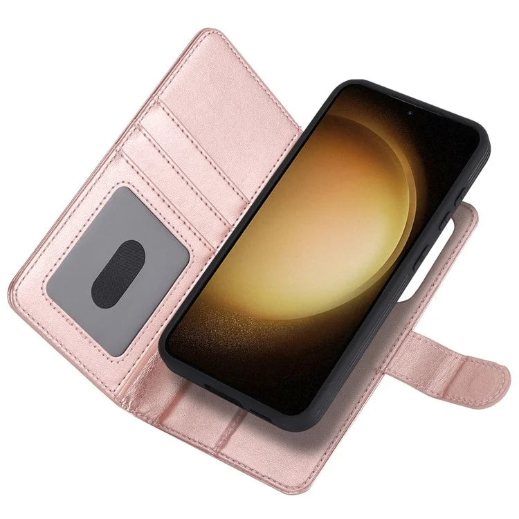 For Samsung Galaxy S23 Case Compatible with MagSafe Detachable PU Leather Flip Phone Cover