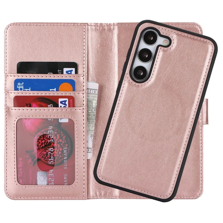 For Samsung Galaxy S23 Case Compatible with MagSafe Detachable PU Leather Flip Phone Cover