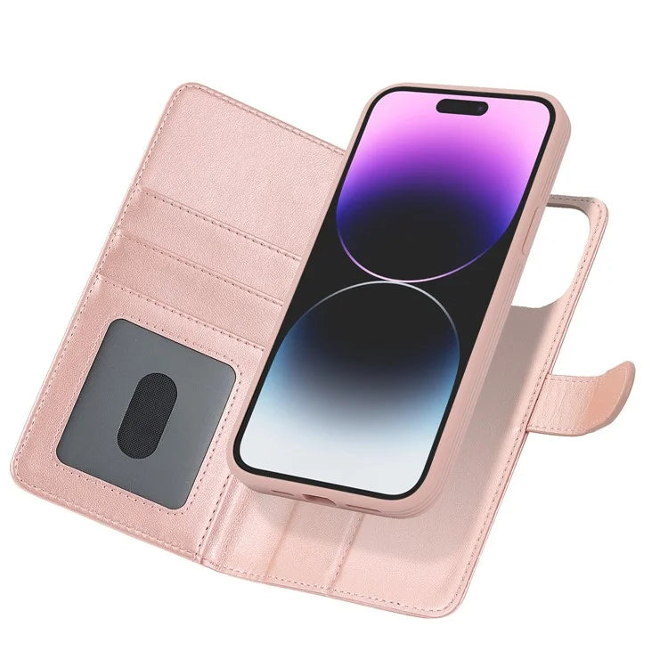 Detachable Phone Cover for iPhone 14 Pro Case Compatible with MagSafe Anti-Drop PU Leather Case