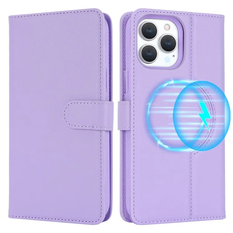 Detachable Phone Cover for iPhone 14 Pro Case Compatible with MagSafe Anti-Drop PU Leather Case