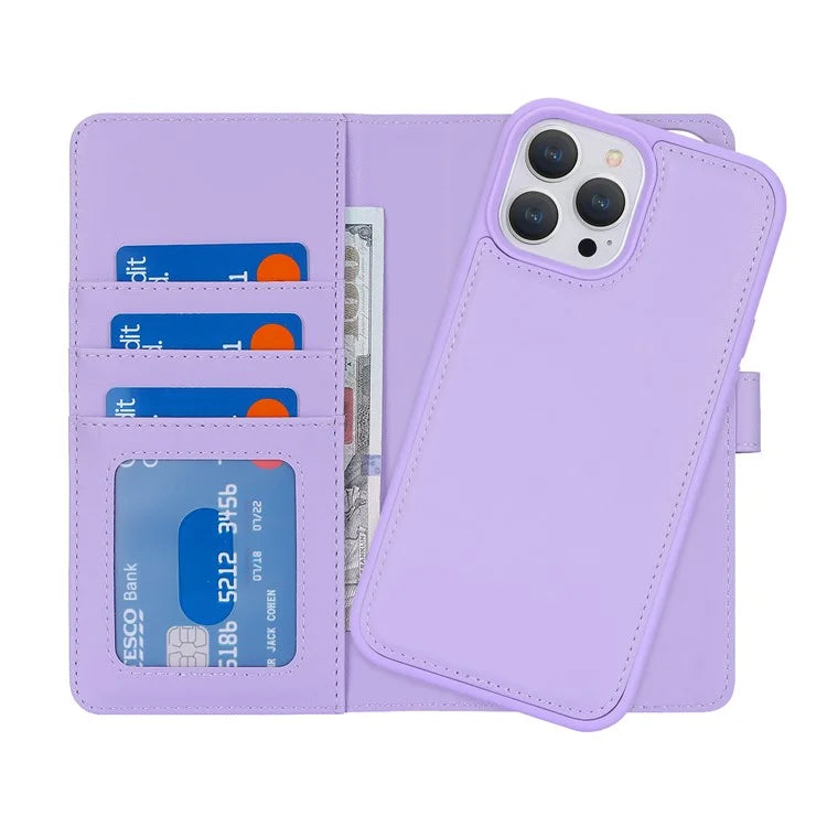 Detachable Phone Cover for iPhone 14 Pro Case Compatible with MagSafe Anti-Drop PU Leather Case