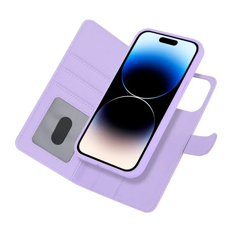 Detachable Phone Cover for iPhone 14 Pro Case Compatible with MagSafe Anti-Drop PU Leather Case