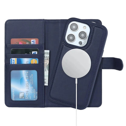 Detachable Phone Cover for iPhone 14 Pro Case Compatible with MagSafe Anti-Drop PU Leather Case