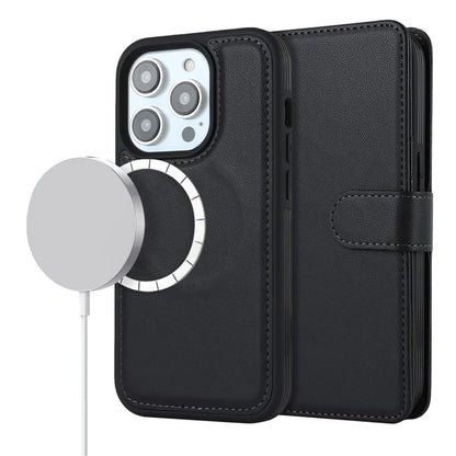 Detachable Phone Cover for iPhone 14 Pro Case Compatible with MagSafe Anti-Drop PU Leather Case