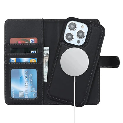 Detachable Phone Cover for iPhone 14 Pro Case Compatible with MagSafe Anti-Drop PU Leather Case
