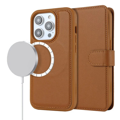 Detachable Phone Cover for iPhone 14 Pro Case Compatible with MagSafe Anti-Drop PU Leather Case
