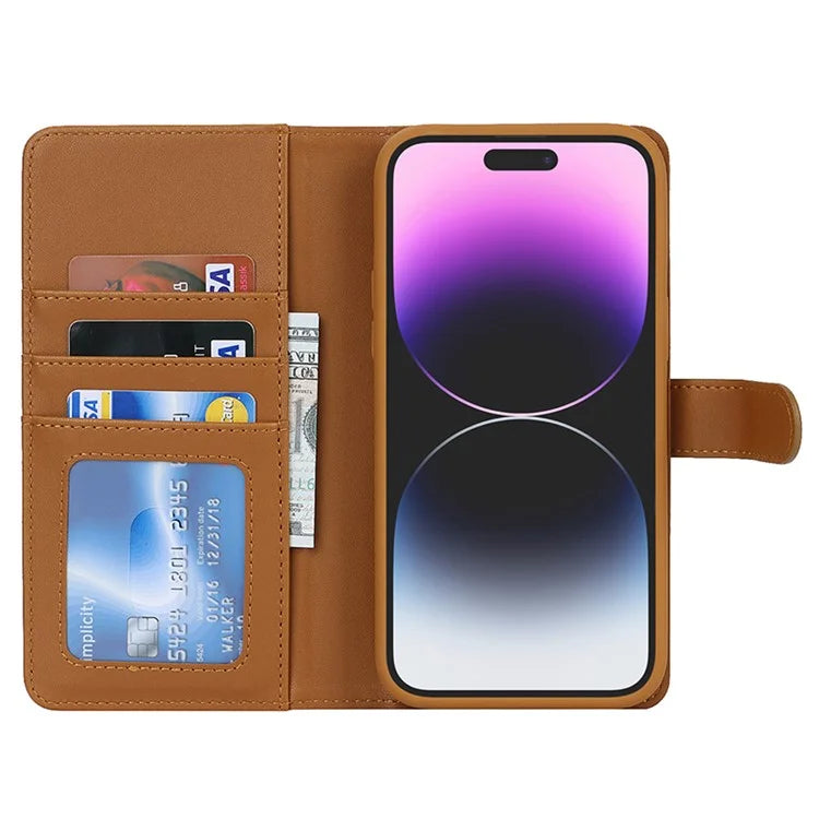 Detachable Phone Cover for iPhone 14 Pro Case Compatible with MagSafe Anti-Drop PU Leather Case