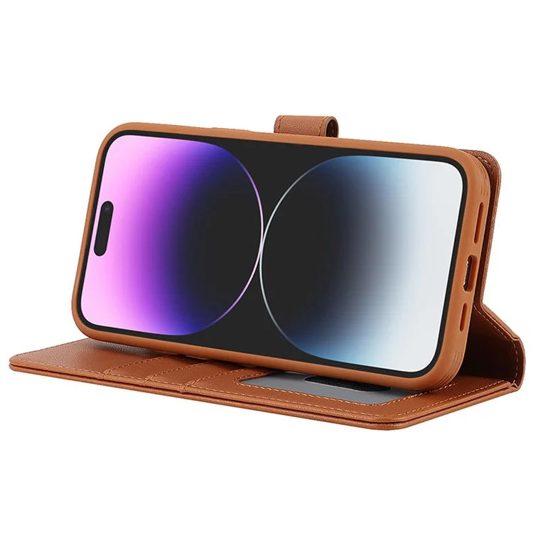 Detachable Phone Cover for iPhone 14 Pro Case Compatible with MagSafe Anti-Drop PU Leather Case