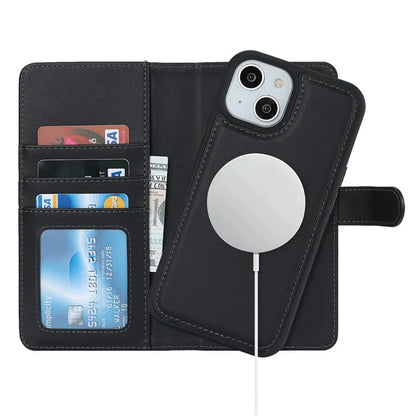 Detachable Phone Case for iPhone 14 Plus Case Compatible with MagSafe PU Leather Flip Cover