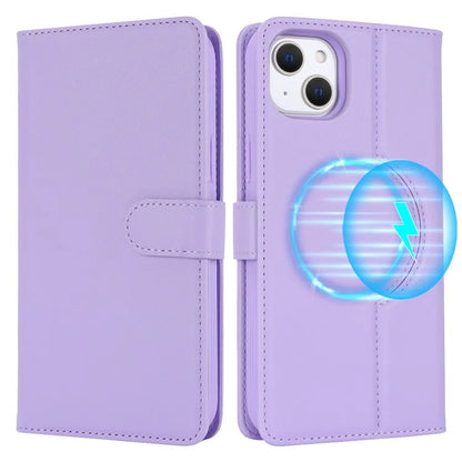 Detachable Phone Case for iPhone 14 Plus Case Compatible with MagSafe PU Leather Flip Cover